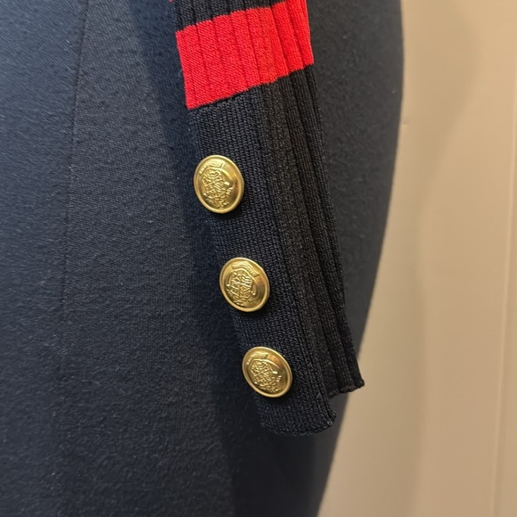 Zara Women’s Small Sweater Cropped Balloon Sleeves Stripes Ribbed Knit Crewneck - Picture 4 of 7